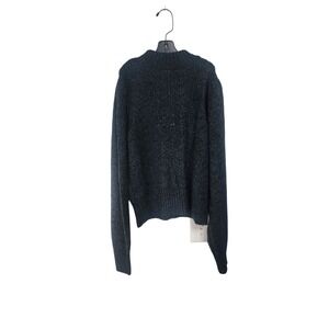 GENTLE FAWN Lina Mock Neck Cable Knit Puff Sleeve Sweater Balsam Mix XS
